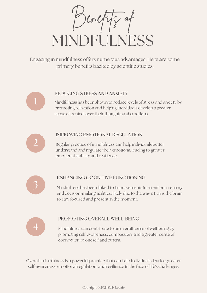 Mindfulness Workbook Journal - Printables
